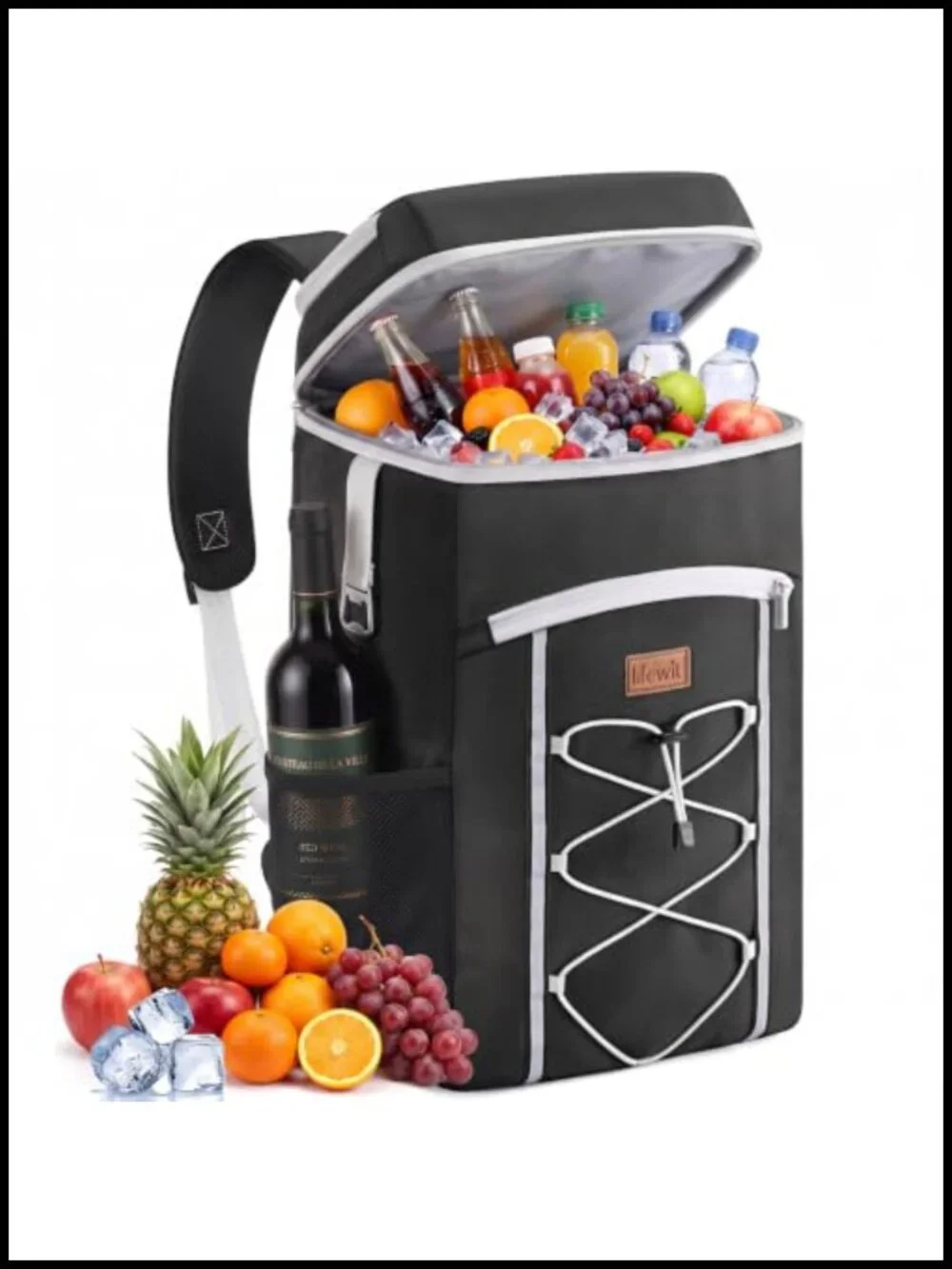 Insulated Cooler Backpack 30 Can Capacity Leakproof Picnic Hiking